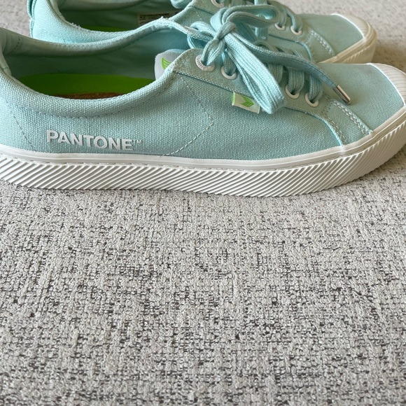 Cariuma Pantone Eggshell Blue Canvas Sneakers Size 8.5 - Picture 2 of 11